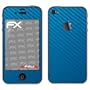 atFoliX Designfolie "FX-Carbon-Blue" f�r Apple iPhone 4 / 4s