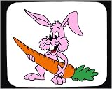 Mouse Pad with bunny, rabbit, animal, carrot