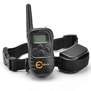 Esky Rechargable LCD Remote Control Dog Training Shock Collar with 100 Level Shock and Vibration