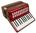 Signature Music Red Piano Accordion 25 Treble Keys New, 1101RD