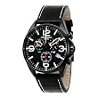 Torgoen Swiss Men's T16101 Aviation Chronograph Black Dial Leather Strap Watch