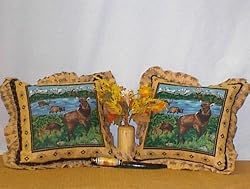 Z. Grand Teton Elk 16" Zippered Throw Pillow Set