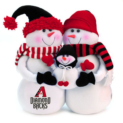 MLB Arizona Diamondbacks Snowmen Family Holiday Table Top Decoration