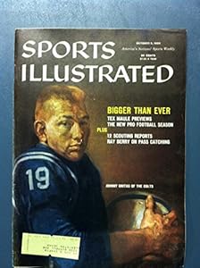 1959 Sports Illustrated October 5 Johnny Unitas (First Cover) Baltimore Colts Very Good to Excellent [Minor warping - contents fine]