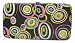 All Products : BLACK RETRO CIRCLES FLAT OPERA WALLET CLUTCH BY DESIGNSK