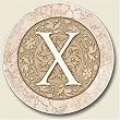 Monogram "X", Auto Coaster - Single Coaster for Your Car