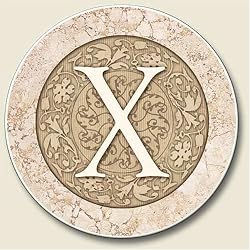 Monogram "X", Auto Coaster - Single Coaster for Your Car