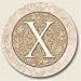 Monogram "X", Auto Coaster - Single Coaster for Your Car
