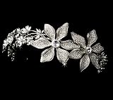 Wedding Tiara Bridal Headband Floral Rhinestone 785