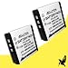 Two Halcyon 1800 mAH Lithium Ion Replacement Battery for Fujifilm FinePix Real 3D W3 10 MP Digital Camera and Fujifilm NP-50