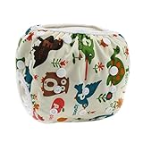 Happy Cherry 人気 おむつ 布オムツ 新生児用 新生児用品 おむつカバー 防漏パンツ 通気性良い 柔らか 水遊び用おむつパンツ 出産のお祝い ベージュ