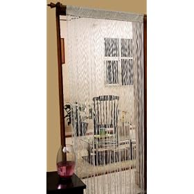 Homescapes 1 Rideau � FILS (90 x 200cm) tiss� � la main (viscose). Couleur BLANC IVOIRE