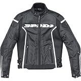 Spidi Net GP Mesh Men's Textile Street Racing Motorcycle Jacket w/ Free B&F Heart Sticker Bundle - Black / 2X-Large