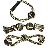 Camo Collection Tennis Ball Rope Toys for Dogs