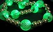 GKI Lighted LED Green Beaded Christmas Garland 20 Lights 6' #100022417