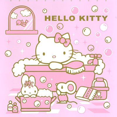 Hello Kitty Shower Curtain: Bubble Bath (Pink)