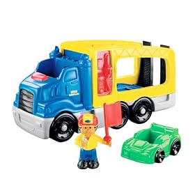 Click here to buy Fisher-Price Little People Race 'n Load Car Carrier by Fisher-Price.