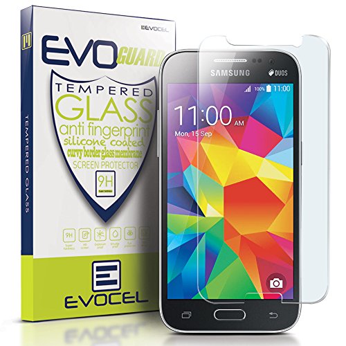 Evocel® Galaxy Core Prime / Prevail LTE Glass Screen Protector [EvoGUARD] 0.33mm Tempered Glass Screen Protector (SM-G360) [HD Clarity, Anti-Scratch, & Bubble Free] - Evocel® EvoGuard Packaging