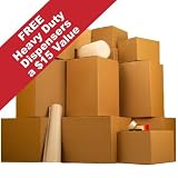 Bigger Moving Boxes Kit #1 - 15 Larger Boxes and Packing Supplies - FREE Shipping