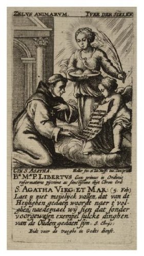 2.75 inch x 2 inch (7.5 x 5cm) Acrylic Keyring Wenceslaus Hollar - St Agatha and Libertus