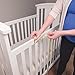 Trend Lab Fleece CribWrap Rail Cover for Long Rail, Brown, Narrow for Crib Rails Measuring up to 8