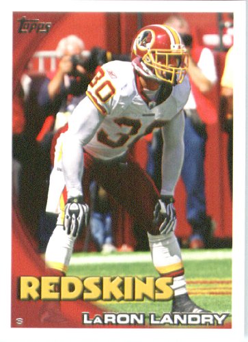 2010 Topps NFL Football Card # 335 LaRon Landry - Washington Redskins - NFL Trading Card in a Protective ScrewDown Case!