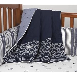Childrens Nursery Bedding on Amazon Com  Pottery Barn Kids Rugged Whale Nursery Bedding  Baby