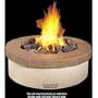 Peterson Outdoor Campfyre 34 Inch Natural Gas Manual Safety Pilot Fire Pit Package With Terracotta Tile Ring And Volcanic Stones