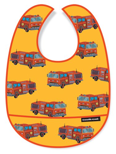 Crocodile Creek Firetruck Baby Bib