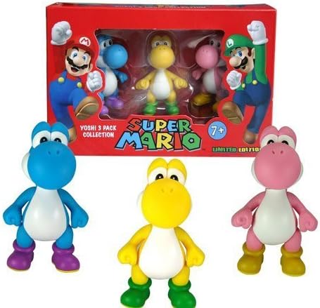 --- - Super Mario Bros. pack 3 figurines Yoshi Edition 6 cm --- EMBALL by Together Plus