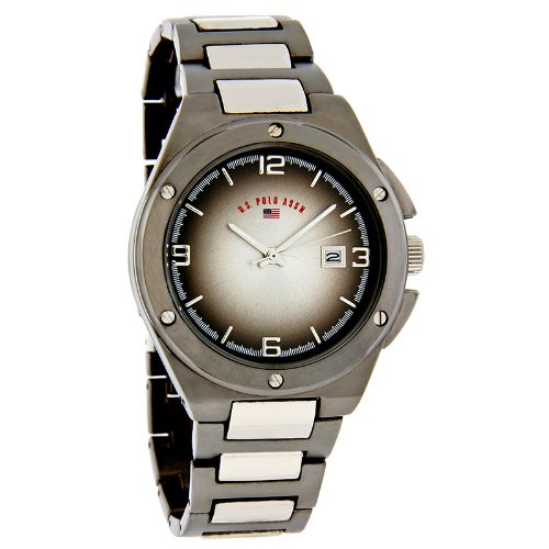 U.S. Polo Mens Black Gunmetal Finish & Silver Dress Quartz Watch US8220