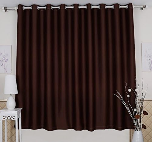 OZ special Window Treatments Blackout Curtains Full Shading Drapes Panels Solid Silencer Grommet Thermal Insulated Triple Weave for Bedroom Kids(ONE Panel, 100''W x 84''L) (Toffee Brown)