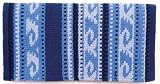 Mayatex Saddle Blanket - Wool Del Mar - Navy and Blue Ice