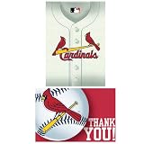 St. Louis Cardinals Baseball - Invite & Thank-You Combo (8 each) Party Supplies