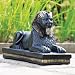 SPHINX - Egyptian Garden Sculpture / Ornament - Weathered Black