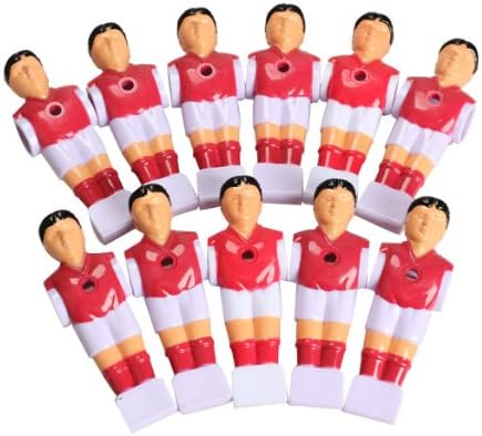 MEIZHIYUE 11PCS Red 0.63Inch Rod Foosball Soccer Table Fussball Player Man Figure