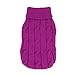 Twisted Knit Ribbed Cuff Pet Warm Apparel Sweater XXS Fuchsia