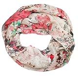 SCHLAUCHSCHAL MIT BLUMENPRINT IN VIELEN FARBEN DAMEN TOP QUALIT�T 100% VISKOSE TUCH HALSTUCH UNI