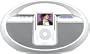 iLive IBR2807DP iPod Docking System/Boombox with Speakers, AM/FM Radio in White