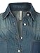 LE3NO Womens Classic Loose Fit Chambray Jean Denim Shirt Dress with Pocket