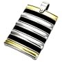 Contemporary Stainless Steel Mens Pendant with Silver Gold & Black