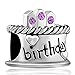 LovelyJewelry Christmas Gifts New Sale Cheap Birthday Purple Birthstone Charm Beads Fit Pandora Jewelry Charms Bracelet