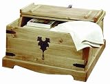 Ambientehome 57023 Truhe Donez Kiefer massiv antik gewachst T/B/H 86 x 91 x 45 cm