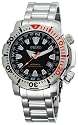 Seiko Men's Automatic Dive Silver-Tone Watch #SNM035