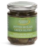  : Academia Barilla Pitted Sicilian DOP Nocellara Olives - 6oz.
