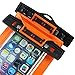 Premium Universal Waterproof Carrying Case - IPX8 Certified - Protects Against Water and Dirt - Up to 4.7” Screen Size - iPhone 7, SE, 6S, 6, 5s, 5 - Samsung Galaxy S7, Edge, S6, Edge, S5, S4 Orange
