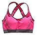 Women's White Cross Back Yoga Sport Bra Rose