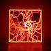 Luminglas 12 Square Contemporary Plasma Illumination Display Set RED Color Luminglass Disk/Disc Night Light (131)