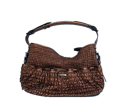 Authentic Burberry Elgin Copper Leather Hobo Shoulder Handbag