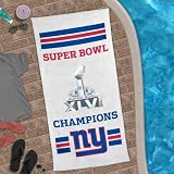 New York Giants Super Bowl XLVI Champions 30x60 Beach Towel